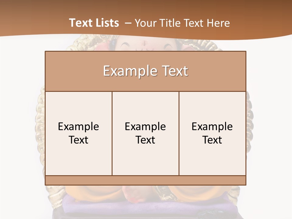 White Religious Idol PowerPoint Template