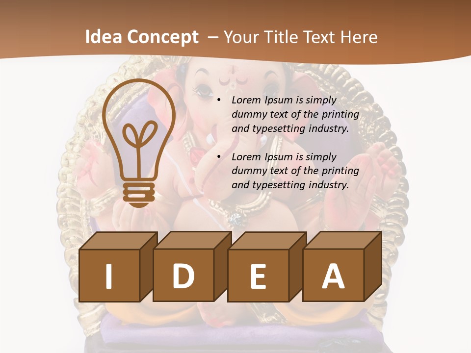 White Religious Idol PowerPoint Template