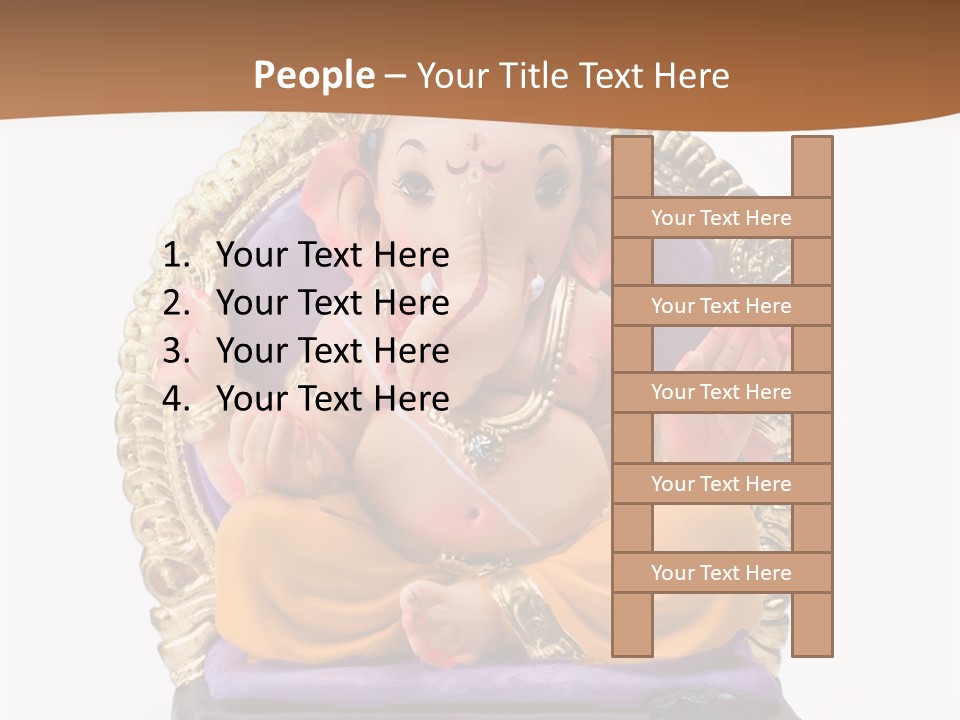 White Religious Idol PowerPoint Template