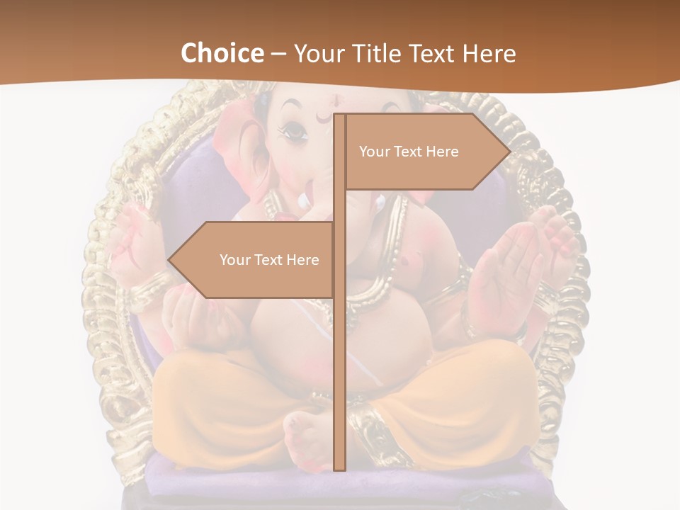 White Religious Idol PowerPoint Template