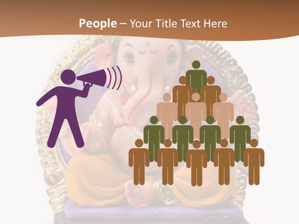 White Religious Idol PowerPoint Template