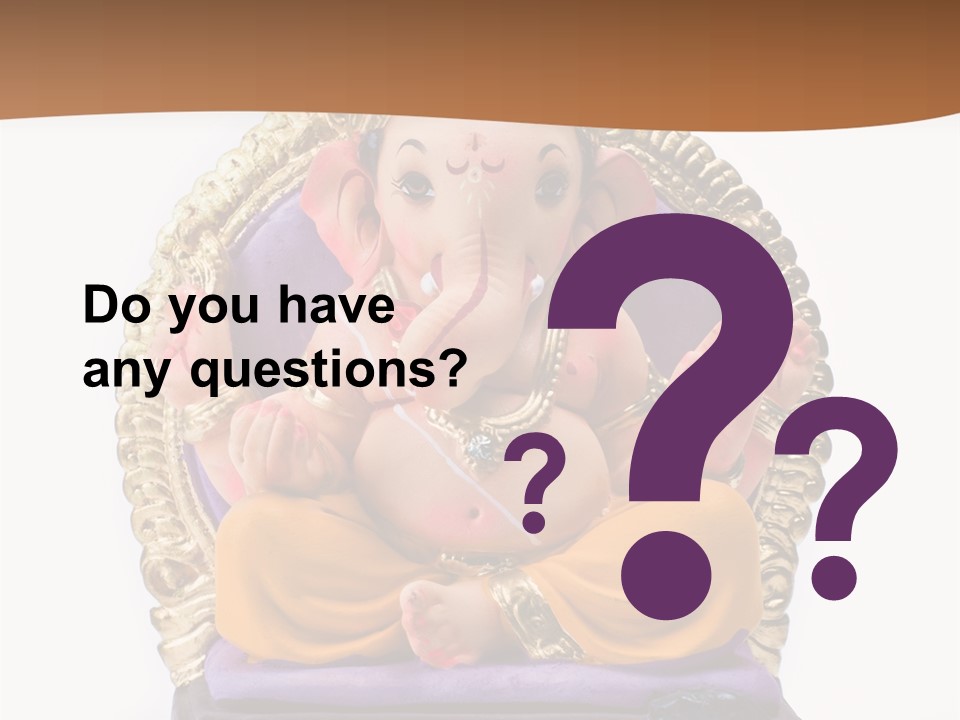 White Religious Idol PowerPoint Template