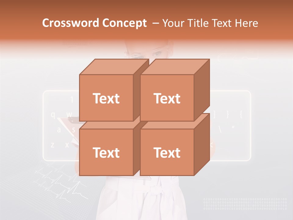Associate Woman Closeup PowerPoint Template