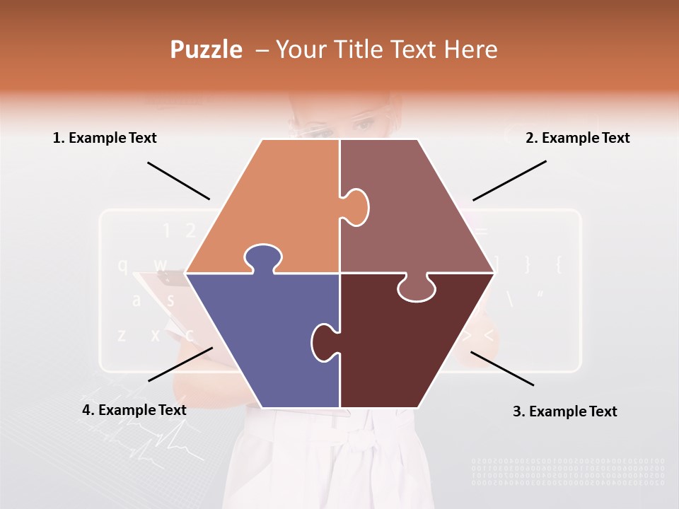 Associate Woman Closeup PowerPoint Template