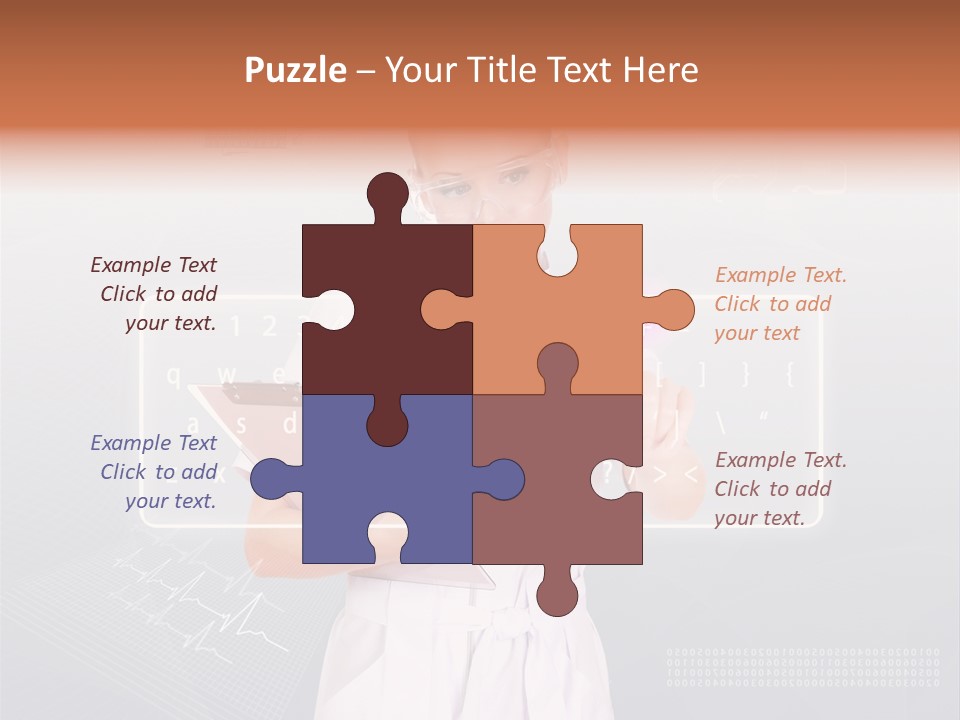 Associate Woman Closeup PowerPoint Template