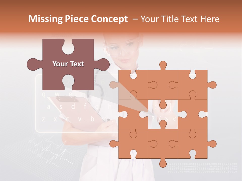 Associate Woman Closeup PowerPoint Template