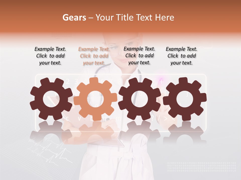 Associate Woman Closeup PowerPoint Template