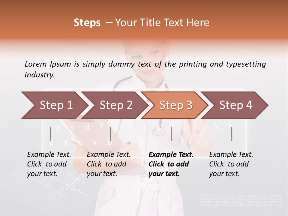 Associate Woman Closeup PowerPoint Template