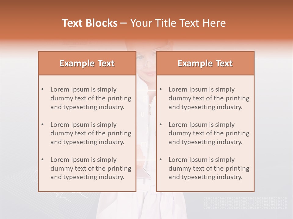 Associate Woman Closeup PowerPoint Template