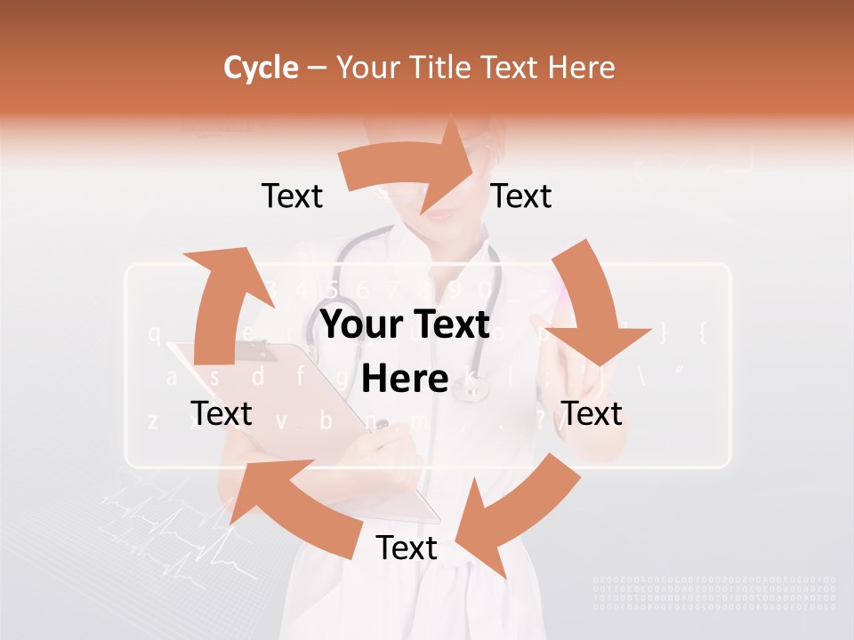 Associate Woman Closeup PowerPoint Template