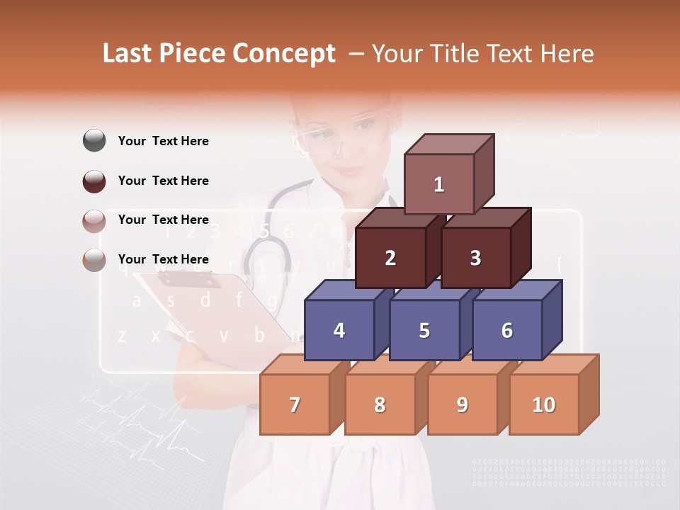 Associate Woman Closeup PowerPoint Template