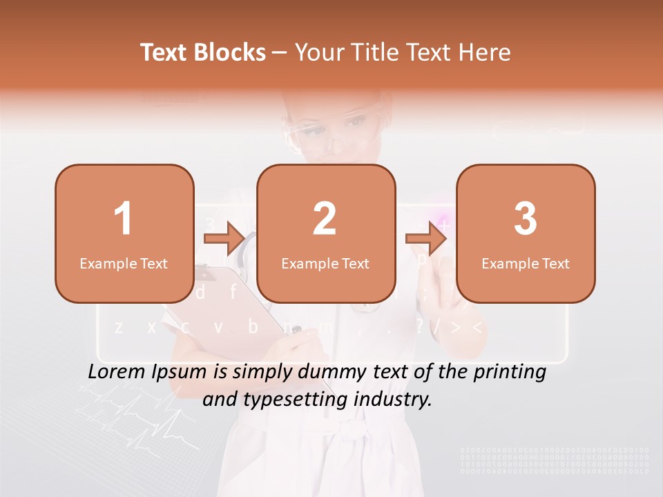 Associate Woman Closeup PowerPoint Template