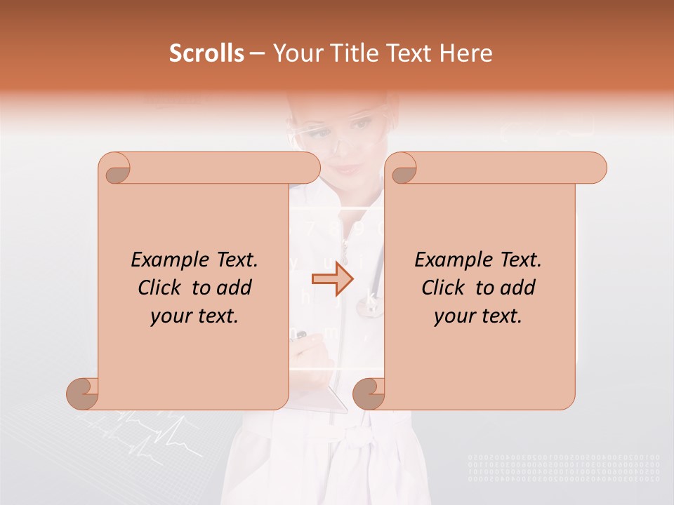 Associate Woman Closeup PowerPoint Template
