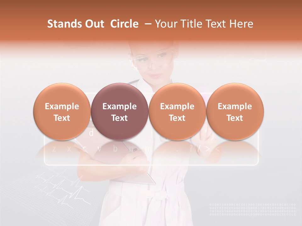 Associate Woman Closeup PowerPoint Template