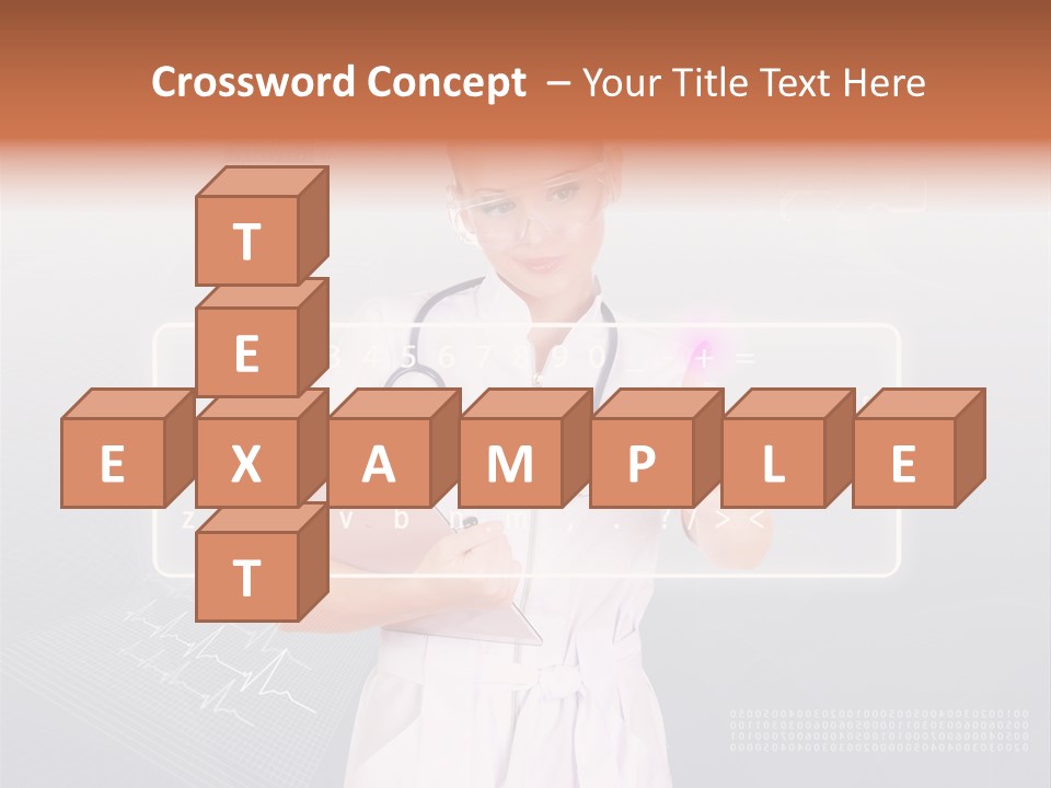 Associate Woman Closeup PowerPoint Template