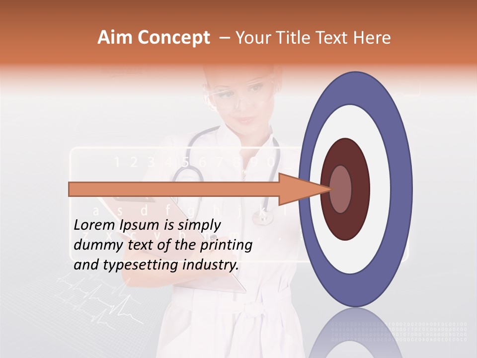 Associate Woman Closeup PowerPoint Template