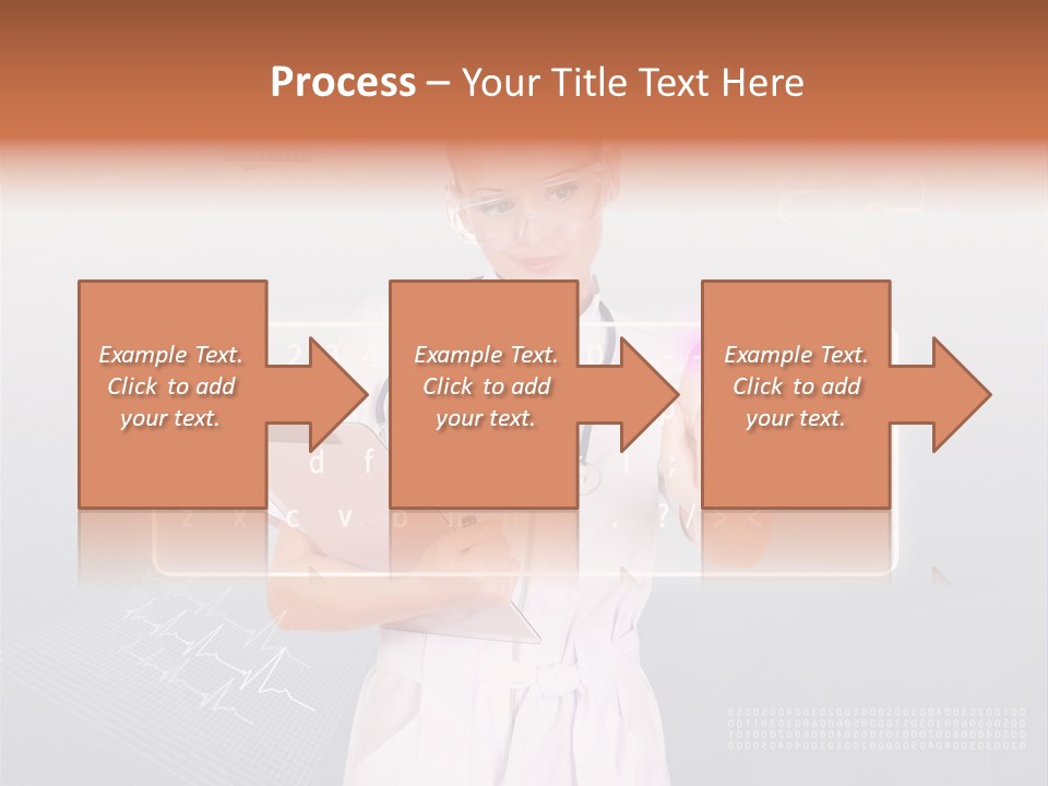 Associate Woman Closeup PowerPoint Template