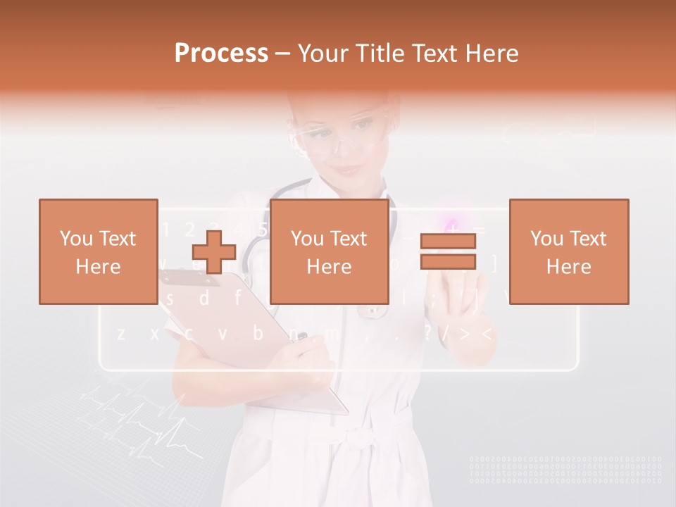 Associate Woman Closeup PowerPoint Template