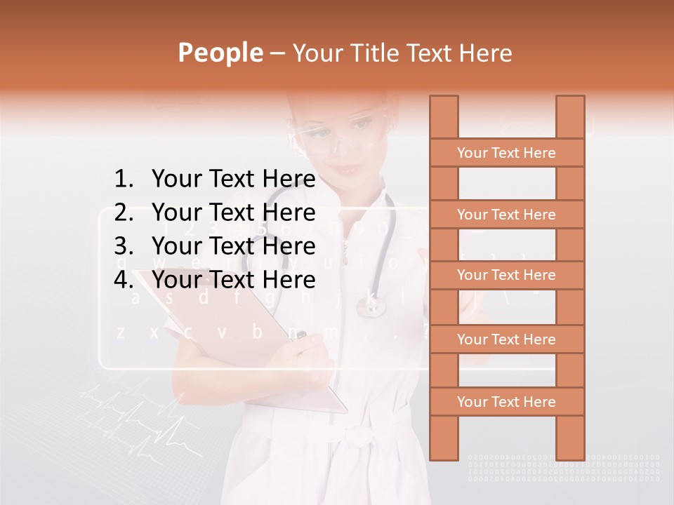 Associate Woman Closeup PowerPoint Template