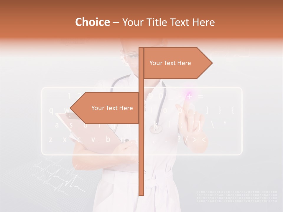 Associate Woman Closeup PowerPoint Template