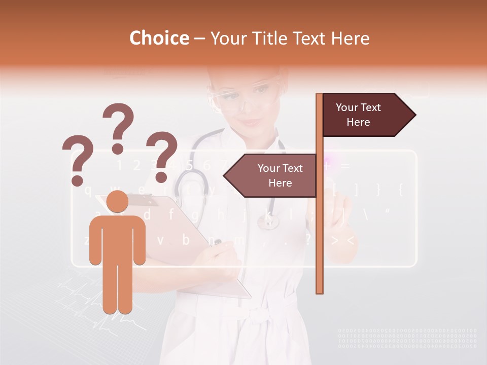 Associate Woman Closeup PowerPoint Template