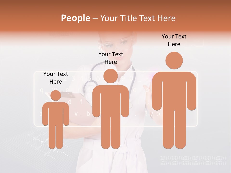 Associate Woman Closeup PowerPoint Template