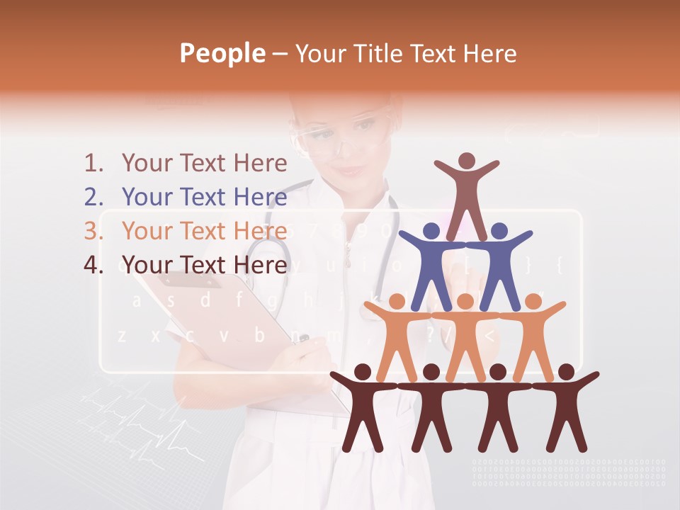 Associate Woman Closeup PowerPoint Template