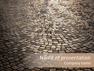 Traditional Pebble Way PowerPoint Template