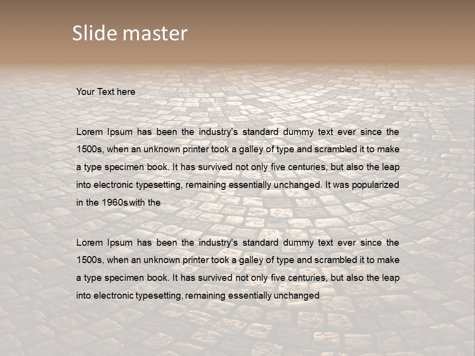 Traditional Pebble Way PowerPoint Template