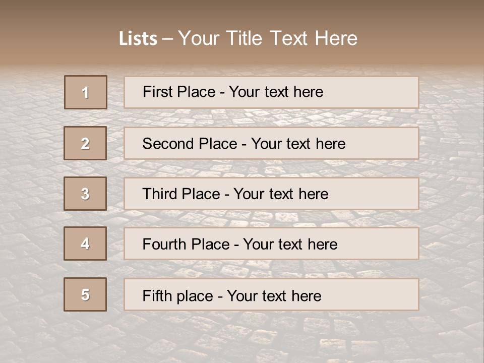 Traditional Pebble Way PowerPoint Template