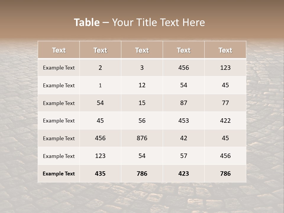 Traditional Pebble Way PowerPoint Template