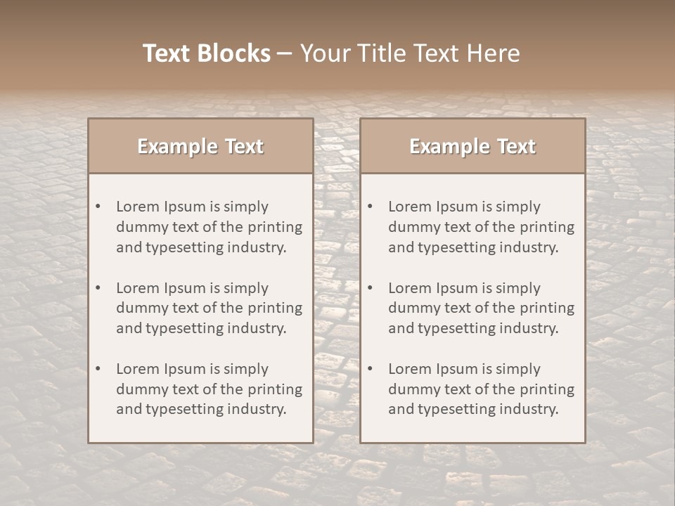 Traditional Pebble Way PowerPoint Template