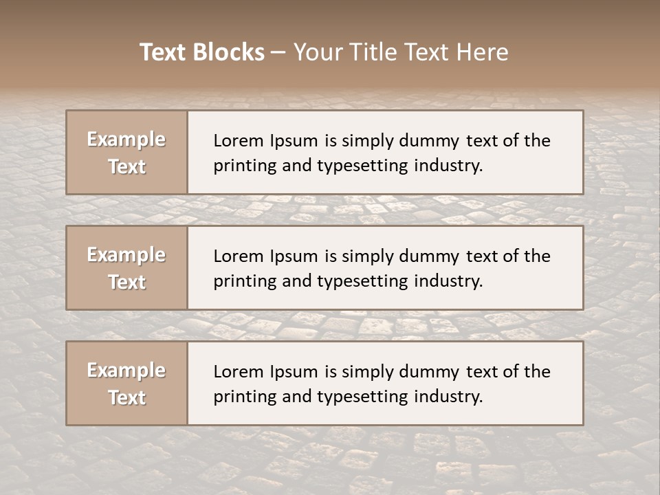 Traditional Pebble Way PowerPoint Template