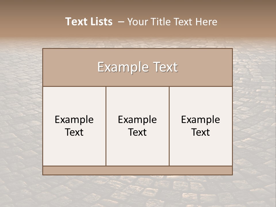 Traditional Pebble Way PowerPoint Template
