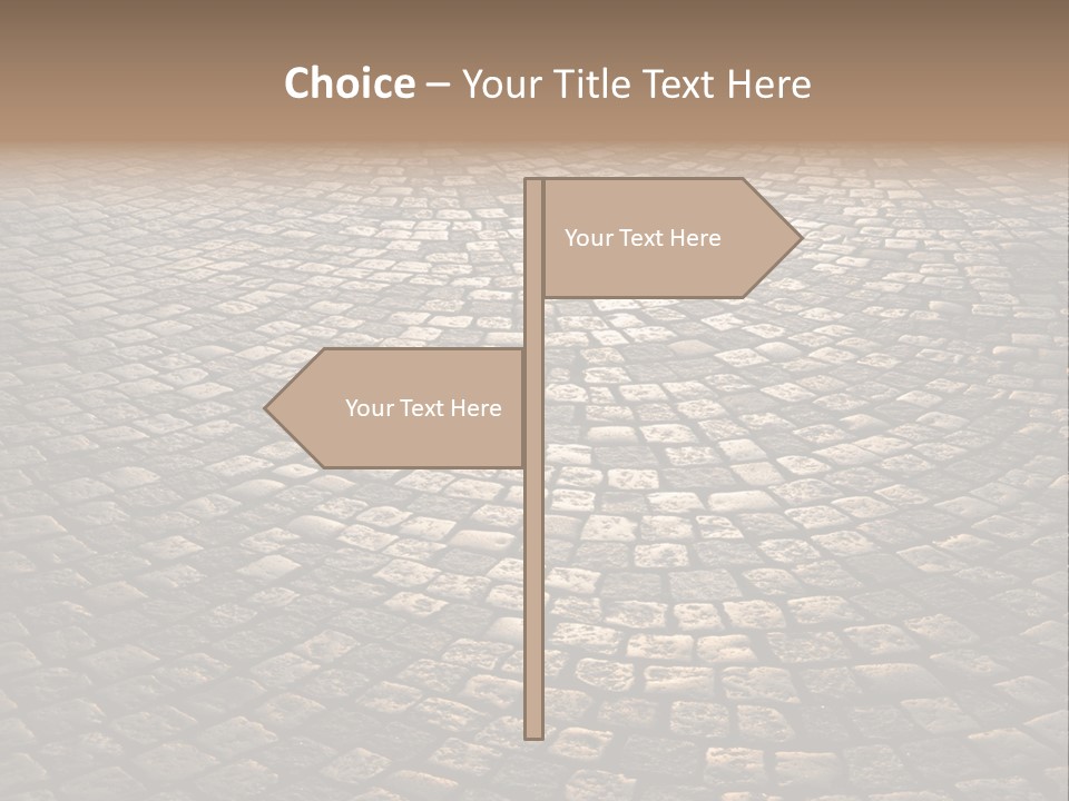 Traditional Pebble Way PowerPoint Template