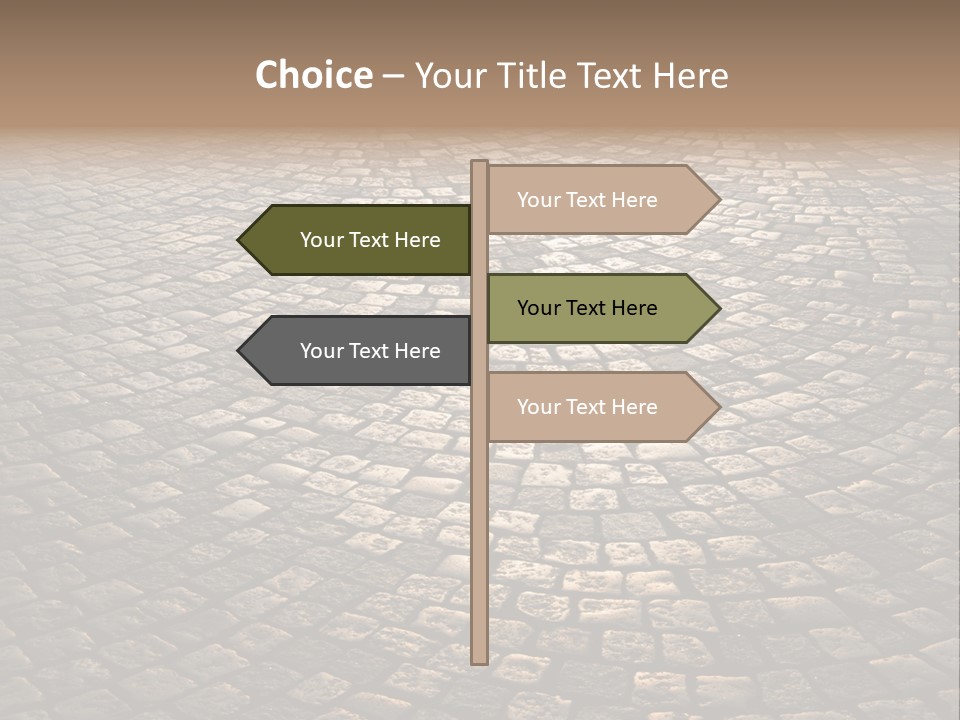 Traditional Pebble Way PowerPoint Template