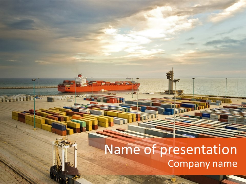 Lot Terminal Boat PowerPoint Template