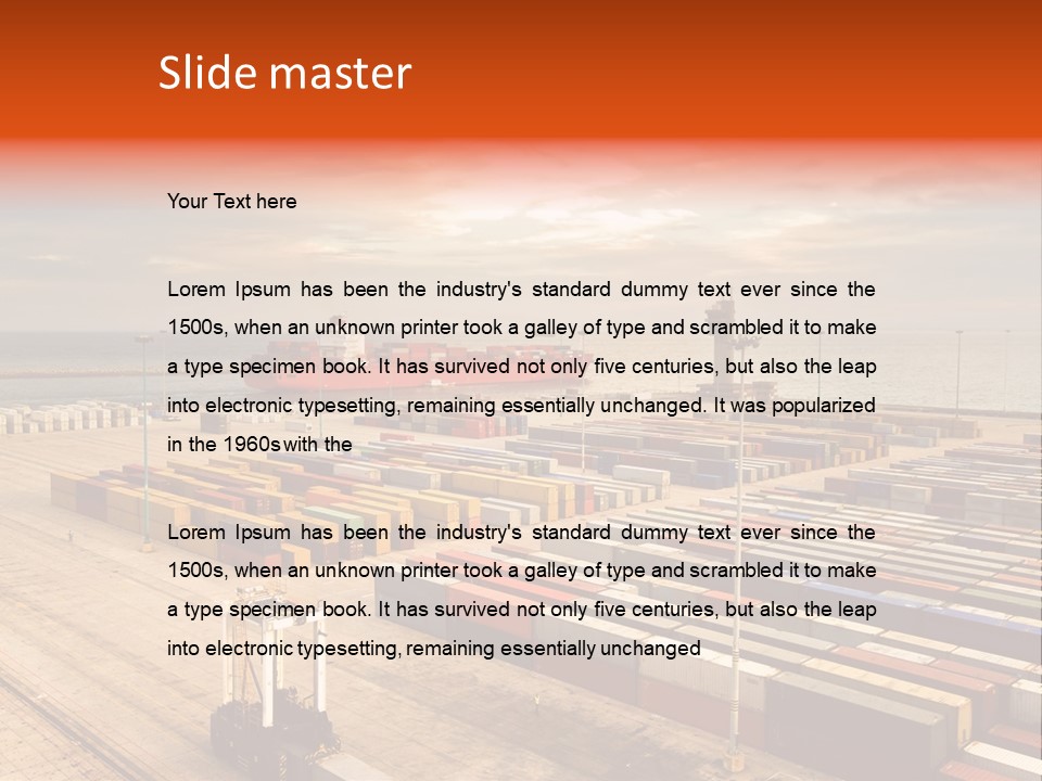 Lot Terminal Boat PowerPoint Template