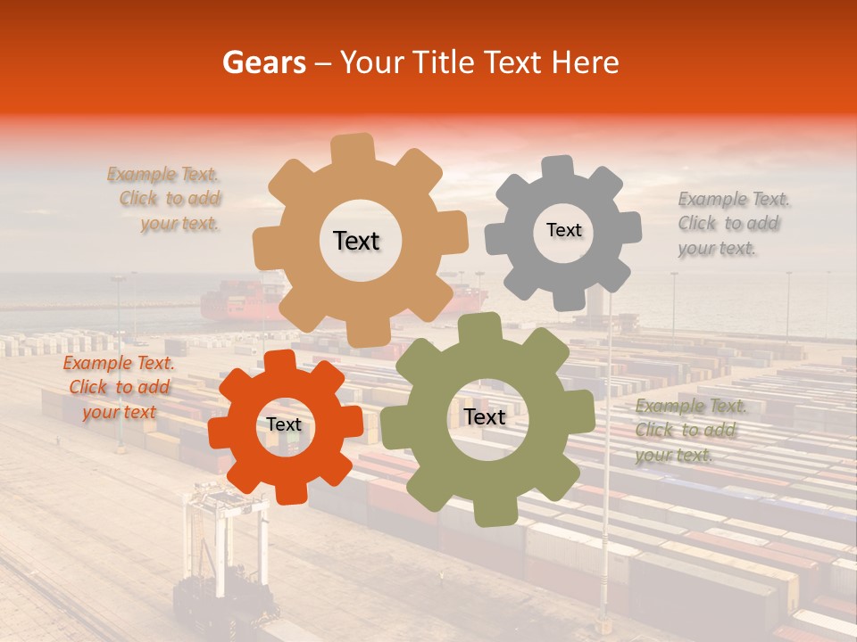 Lot Terminal Boat PowerPoint Template