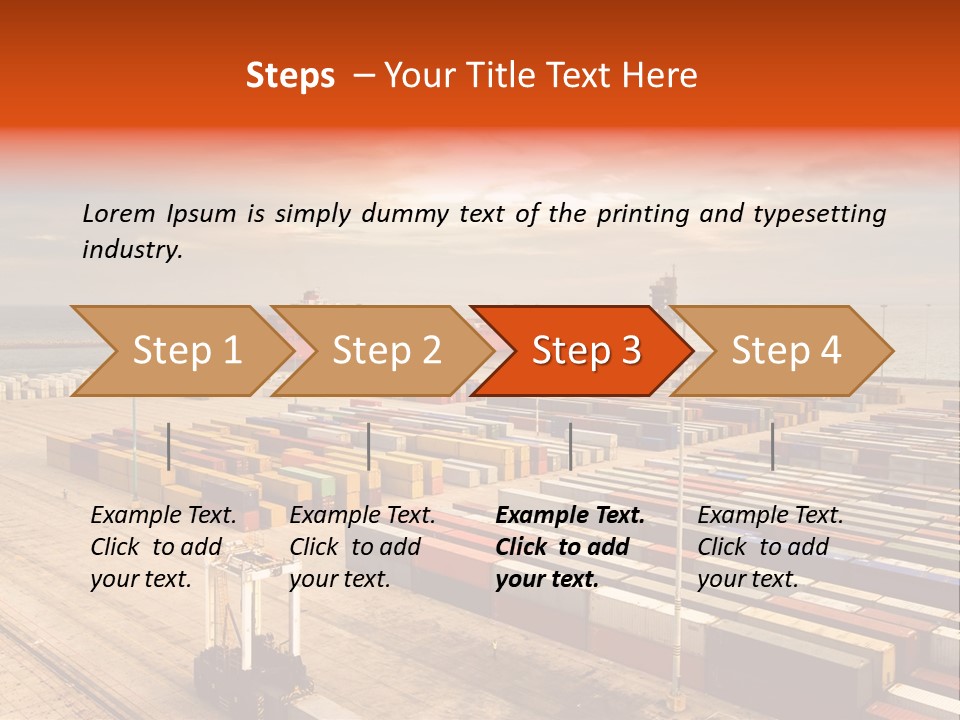 Lot Terminal Boat PowerPoint Template