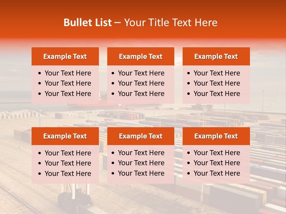 Lot Terminal Boat PowerPoint Template