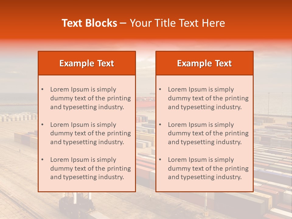 Lot Terminal Boat PowerPoint Template