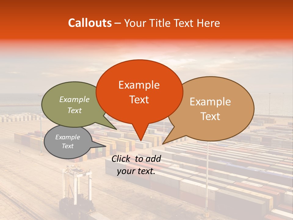 Lot Terminal Boat PowerPoint Template