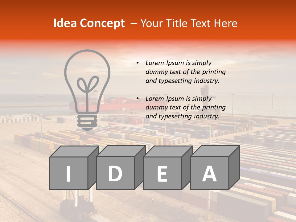Lot Terminal Boat PowerPoint Template