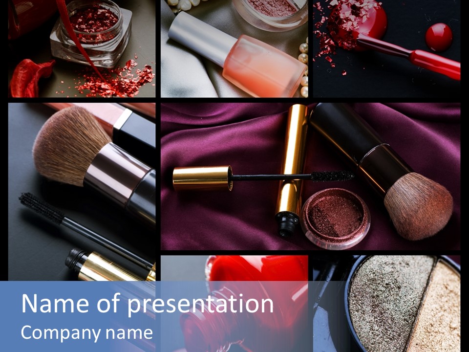 Makeup Collage PowerPoint Template