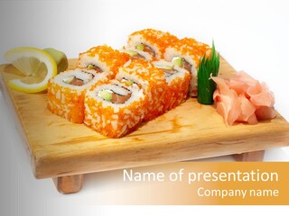 Closeup Gourmet Asia PowerPoint Template