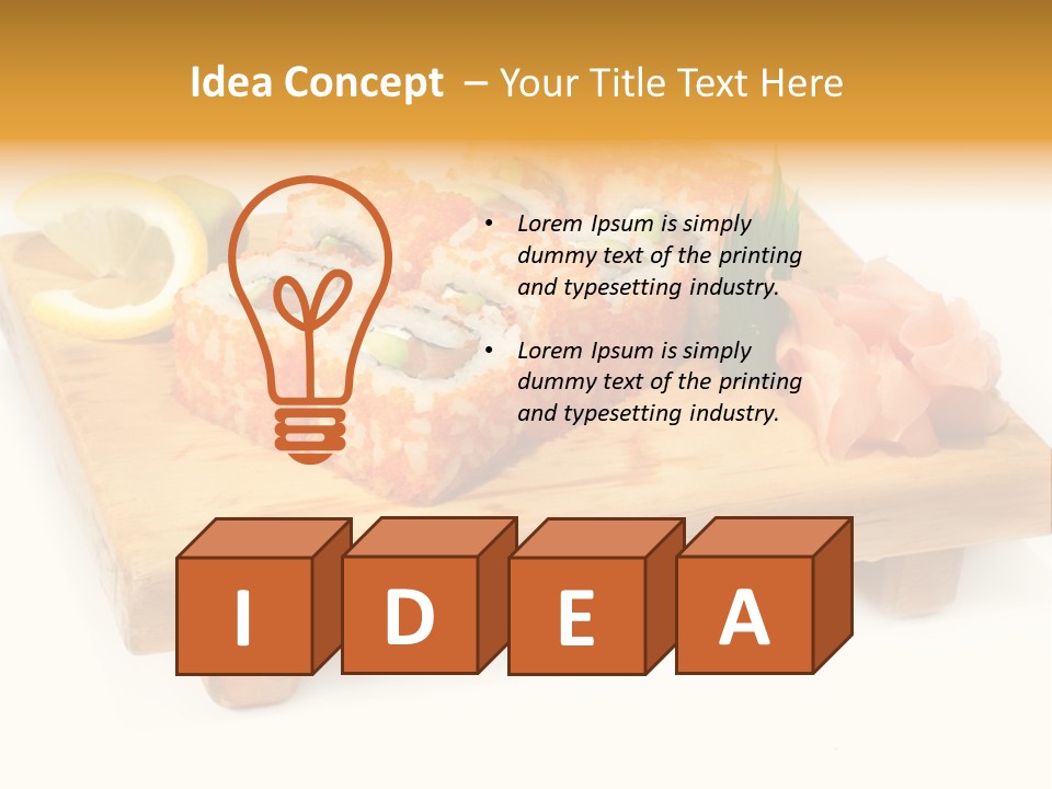 Closeup Gourmet Asia PowerPoint Template