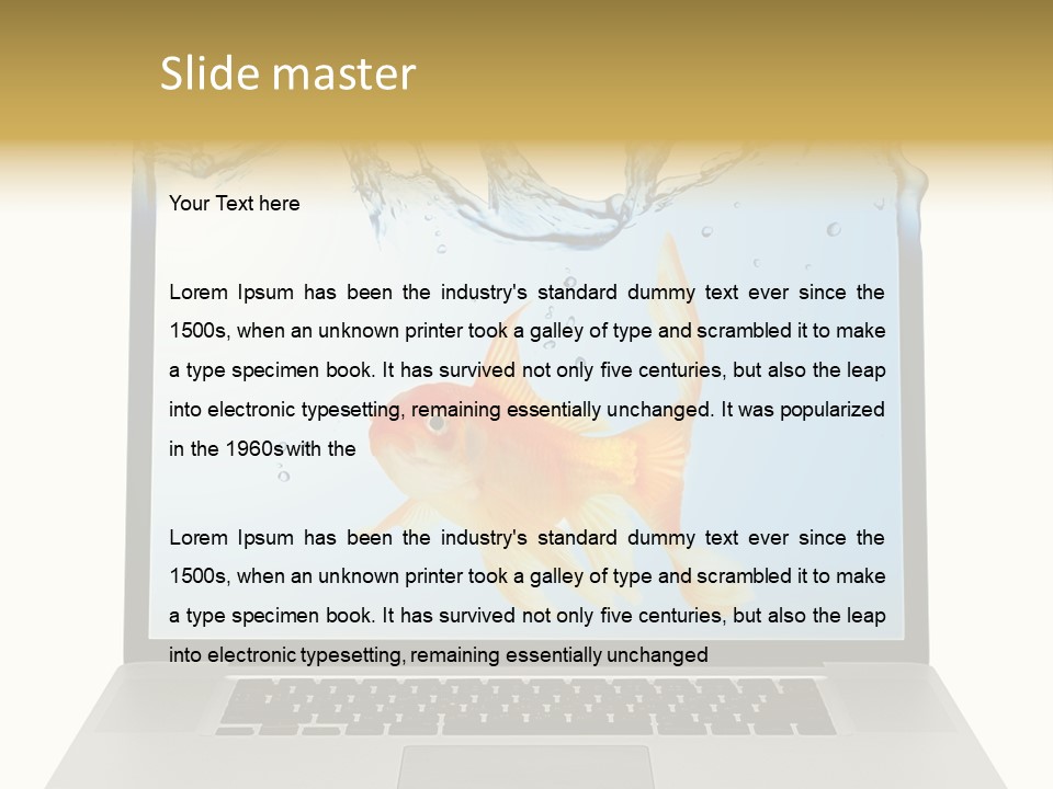 Screen White Fish PowerPoint Template