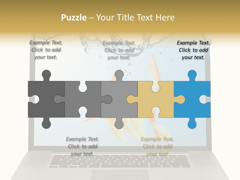 Screen White Fish PowerPoint Template