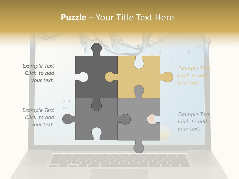 Screen White Fish PowerPoint Template